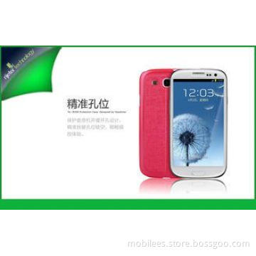 Custom Pink Leather Phone Case For Samsung Galaxy S3 / I930